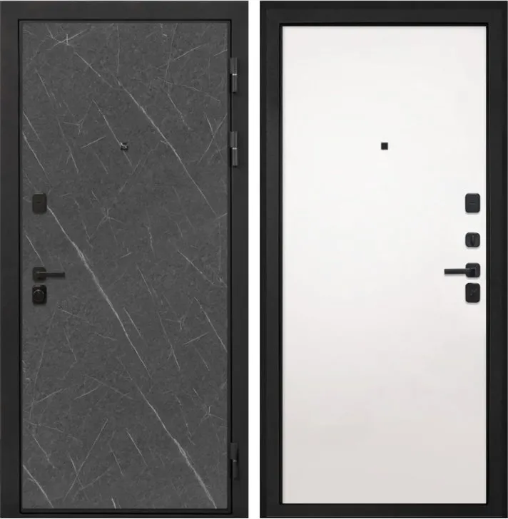 Дверь Интекрон Профит Black (фурнитура черная) Гранит Лава DIS007183