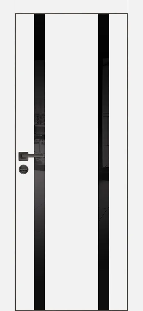 Межкомнатная дверь PX-9  AL кромка с 4-х ст. Белый матовый